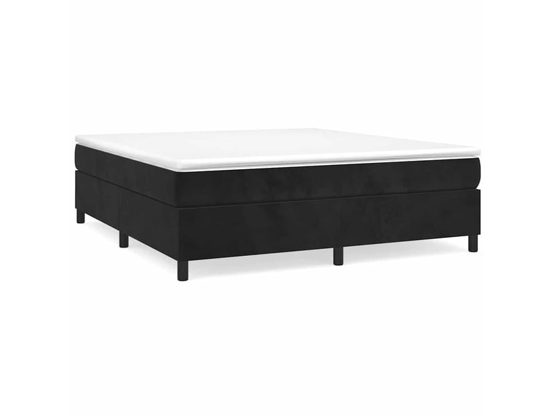  Lit double- lit adulte -  cadre de lit à lattes noir 200x200 cm velours  - Conforama A