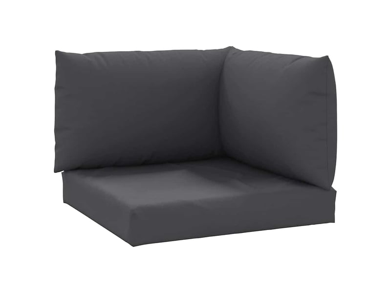  Lot de 3 coussins de palette, coussins de canapé anthracite tissu oxford cf59653  - Conforama A