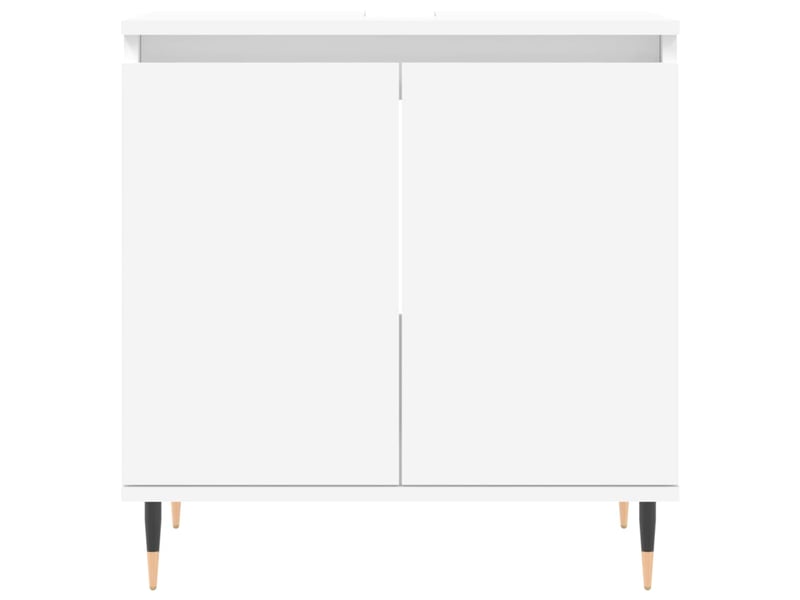  Ensemble d'armoires salle de bain 3 pcs blanc bois d'ingénierie cf63035  - Conforama D
