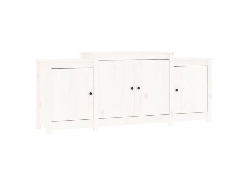  Buffet salon, buffet de rangement blanc 164x37x68 cm bois massif de pin  - Conforama A