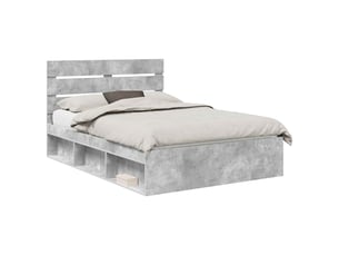 Lit 2 places 150x200 cm coloris gris