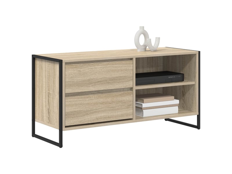  Meuble tv - banc tv - meuble de rangement 100 x 36 x 49,5 cm sonoma bois d'ingénierie  - Conforama C