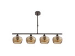 Fabrilamp estela, lampe, moderne, 4 x e14, marron, 45-57 x 75 x 13 cm