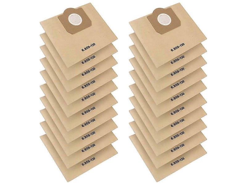 Vacuum cleaner bags for karcher 6.959-130.0, paper filter bags for karcher vacuum cleaner, wd3 1629 mv3 premium 20 pack - Conforama A