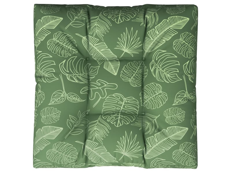  Coussin de palette, coussin de chaise, coussin de canapé motif de feuilles 70x70x12 cm tissu cf55393  - Conforama A