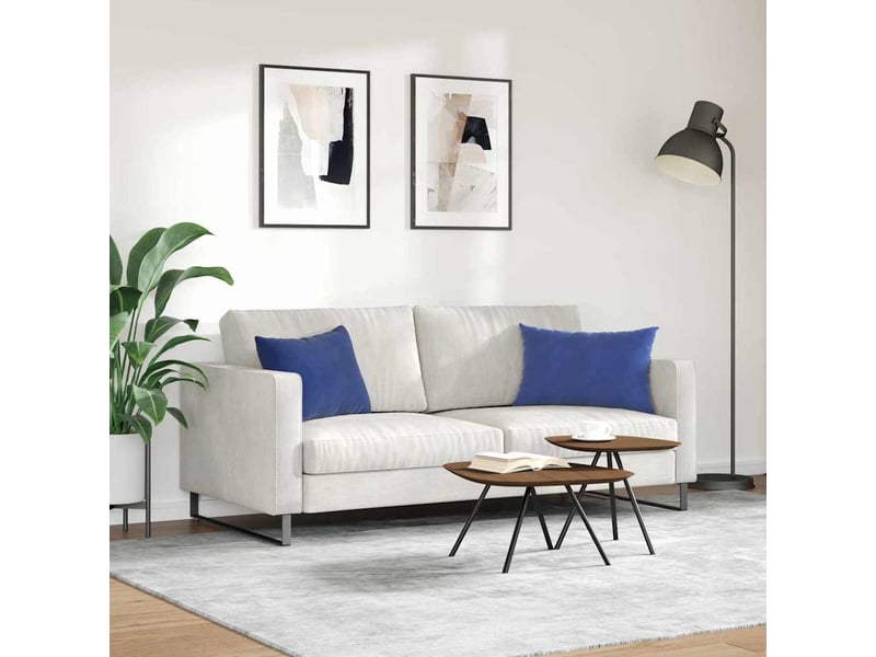 Lot de 2 coussins de canapé, coussins décoratifs bleu police 60 x 40 cm cf59021 - Conforama D