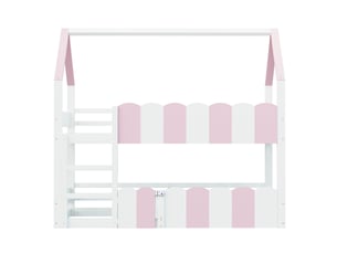Lit superposé 90x200 cm GUTENT coloris rose