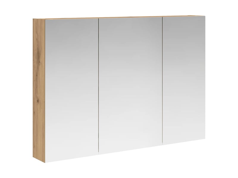  Amoire de salle de bain, meuble de salle de bain avec miroir chêne artisanal shl3644  - Conforama A