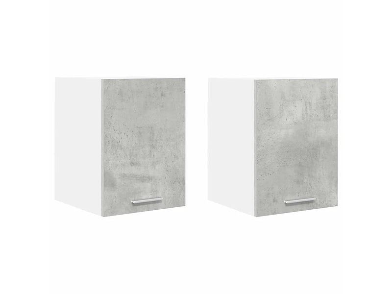  Lot de 2 armoires suspendues modernes design intérieur 30 x 31 x 40 cm grand espace de stockage en bois d'ingénierie gris 02_0053168  - Conforama A