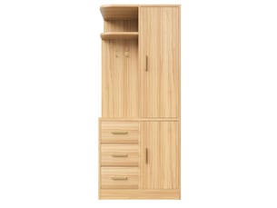 Armoire 2 porte(s) battante 3 tiroir(s) MAISENTIEL coloris naturel largeur 70 cm
