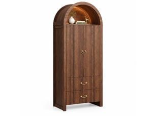 Buffet 2 porte(s) 2 tiroir(s) MEULVA - 76 cm coloris bois foncé