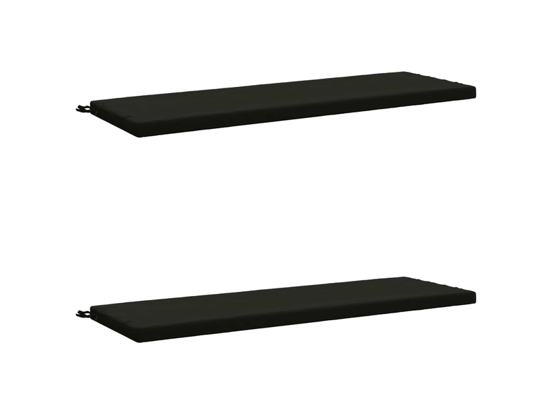Lot de 2 coussins de banc, coussins d'assise soest 100 % polyester noir cf57288 - Conforama A