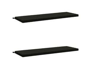 Lot de 2 coussins de banc, coussins d'assise soest 100 % polyester noir cf57288