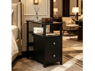 Table basse rectangulaire coloris noir BEAUNIV - 30 cmx60 cm