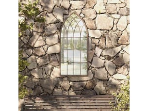 Miroir rectangulaire à fixer coloris beige <strong></strong>  <strong></strong> - 100 cm x 45 cm