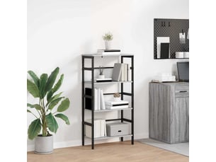 Étagère 3 niveaux, étagère de rangement 60 x 29,5 x 115 cm bois d'ingénierie shl5107