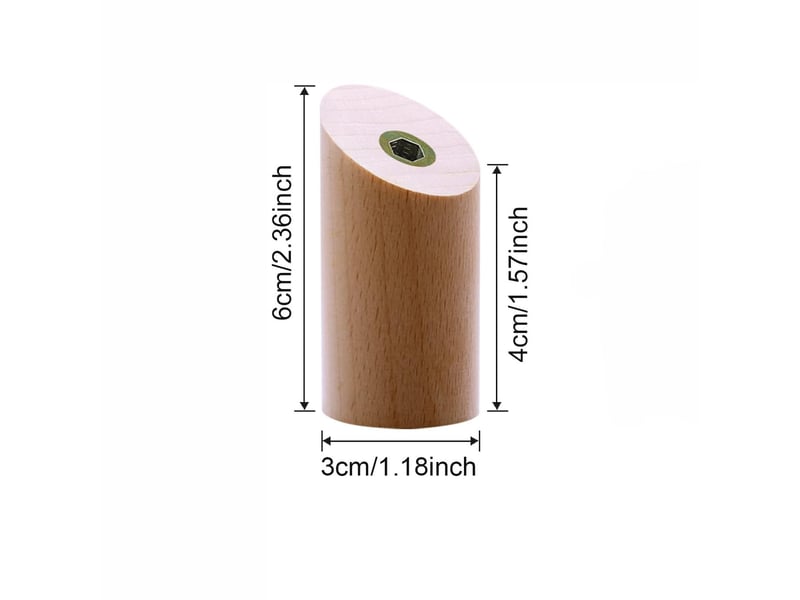  Lot de 6 crochets muraux en bois pour suspendre des manteaux, crochet porte manteau mural bois (3 x 6 cm) pour vêtements écharpes, marron  - Conforama B