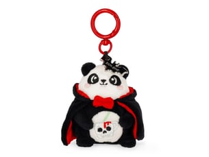Peluche porte clefs halloween panda vampire - super soft