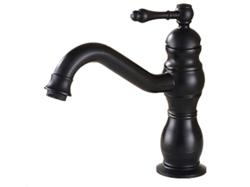  Mitigeur rétro, robinet de salle de bain, pivotant à 360°, hauteur 20 cm, noir CC005310ZLS - Conforama A