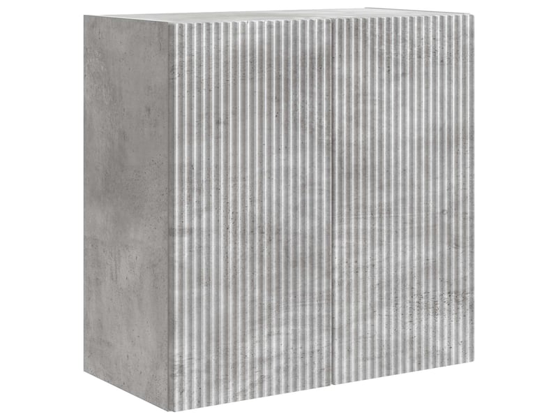 Armoire murale salon, meuble de rangement 59x31x60 cm bois d'ingénierie gris béton shl7472 - Conforama A