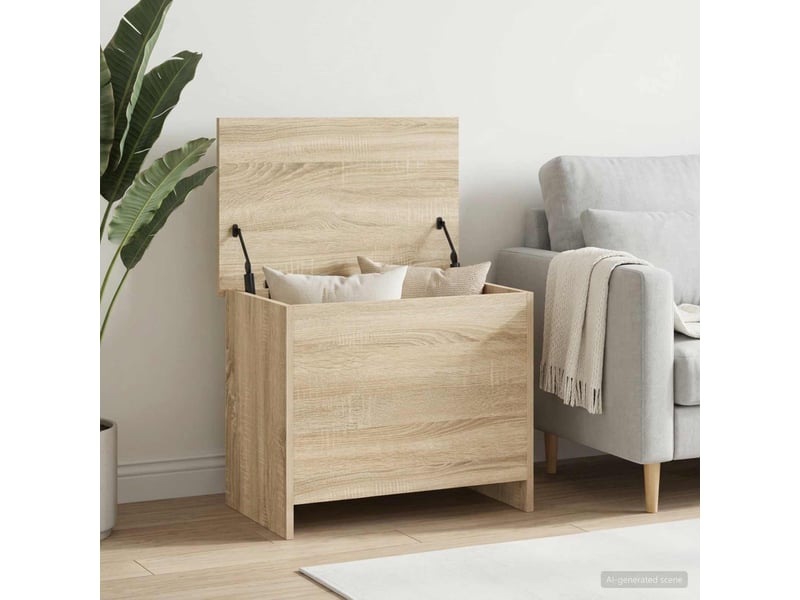 Coffre de rangement avec stockage chêne sonoma 60x40x50 cm - Conforama D