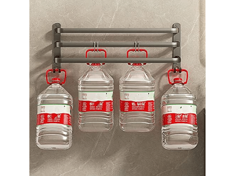  Porte-serviettes de salle de bain à trois niveaux, porte-serviettes de bain mural, porte-serviettes de cuisine, sans perforation, 30 cm FC-QYH-01081QYH - Conforama E