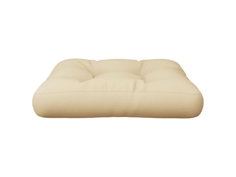  Coussin de palette, coussin de chaise, coussin de canapé beige 58x58x10 cm tissu cf55289  - Conforama D