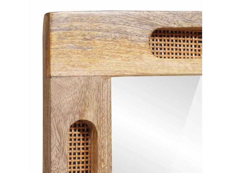 Miroir de salle de bain, miroir de toilette avec miroir marron 50 x 2,5 x 70 cm cf62529  - Conforama D