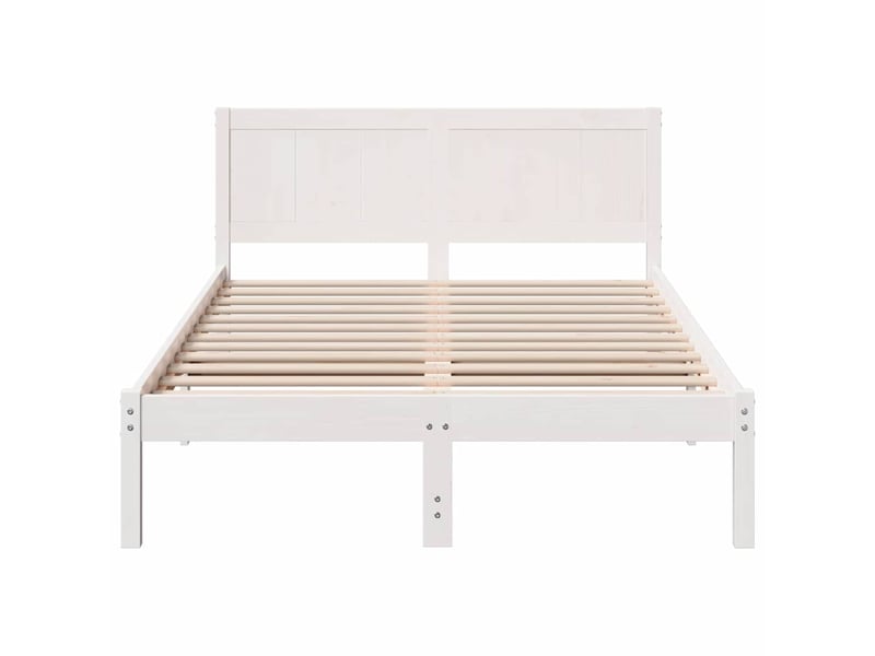  Lit double- lit adulte -  cadre de lit blanc 120 x 190 cm bois de pin massif  - Conforama D