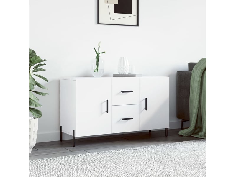  Buffet - bahut - meuble de rangement blanc 100x36x60 cm bois d'ingénierie  - Conforama B