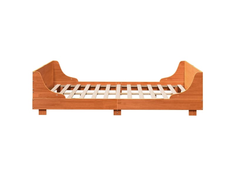  Lit double- lit adulte -  cadre de lit sans matelas  marron 150x200cm bois pin massif  - Conforama D