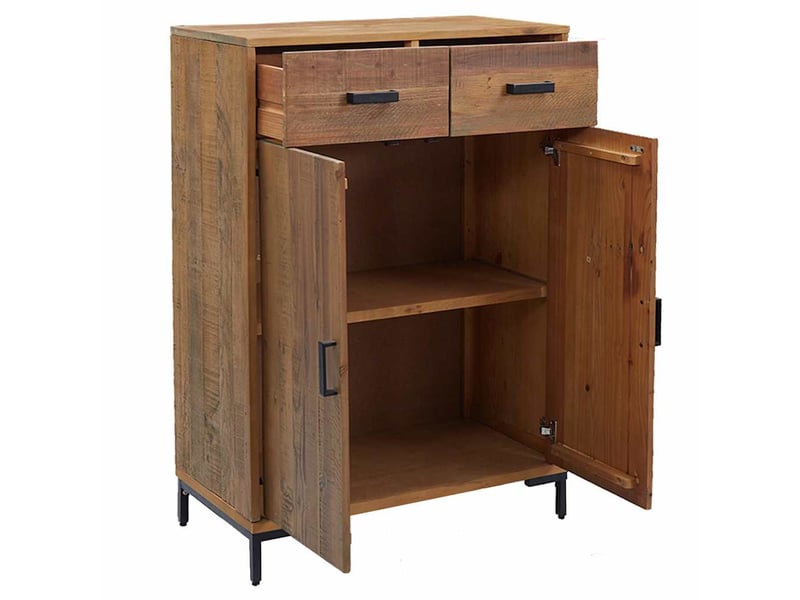  Étagère à chaussures, meuble à chaussures 75x40x110 cm bois pin massif  - Conforama D