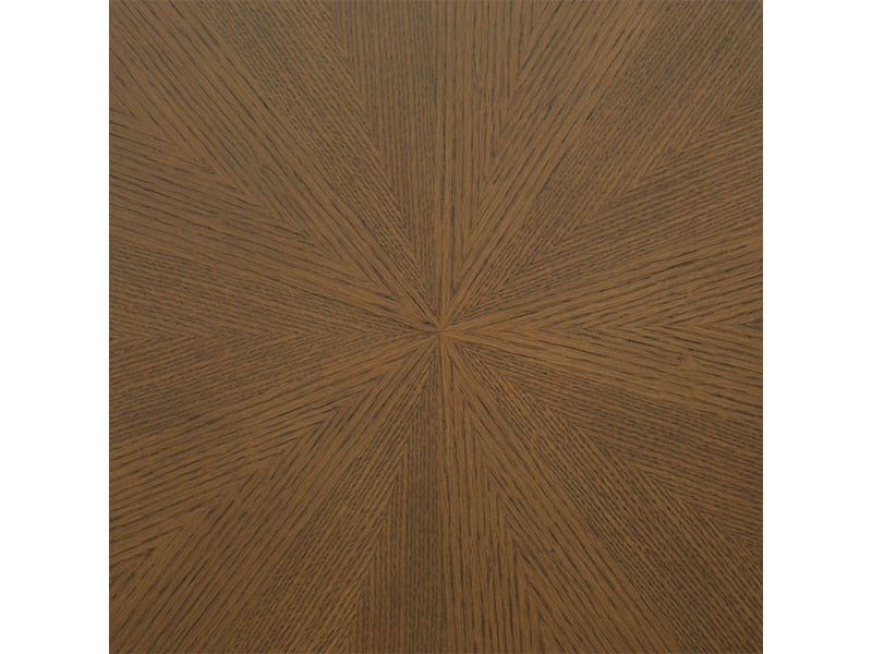  Table à manger ronde bois d'hévéa placage chêne 4 places noyer - angèle  - Conforama E