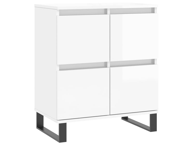  Buffets 3 pcs - bahut - meuble de rangement blanc brillant bois d'ingénierie  - Conforama E