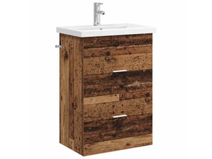 Ensemble de mobilier de salle de bain bois ancien shl7458