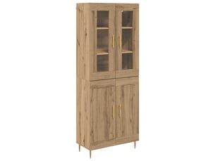 Buffet - haut armoire 2 pc chêne artisanal 69,5 x 34 x 180 cm