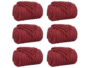 Couverture jetée de canapé 6 pcs bordeaux 150x130 cm 2.85 kg polaire