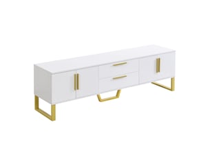 Meuble tv coloris blanc 170 cm <strong>OKMYHOME</strong>  <strong></strong>