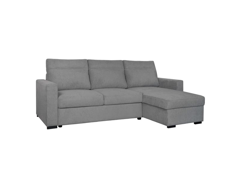  Canapé d'angle réversible solaro convertible avec coffre en tissu - gris foncé SOLARO - Conforama D