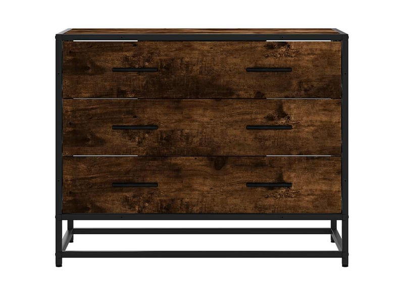  Commode chambre adulte, armoire à tiroirs chêne fumé 70x41x56 cm bois d'ingénierie  - Conforama D