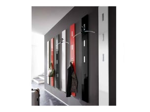 Porte manteau mural laque design rouge noir blanc alti