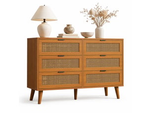 Commode 6 tiroir(s)    ULQENI  coloris marron largeur 120 cm