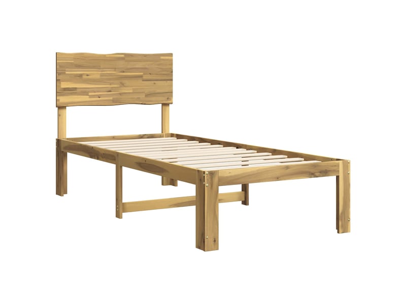  Lit simple- lit adulte -  cadre de lit simple avec tête de lit rostock blanc 90 x 190 cm  - Conforama B