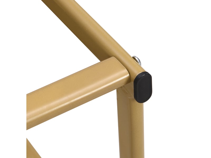  Ensemble table et 6 chaises moderne blanc, coussins gris en velours et structure métallique dorée, pour repas à six  - Conforama D