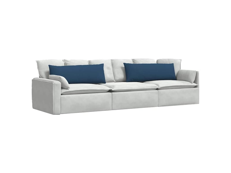  Lot de 2 coussins de canapé, coussins décoratifs tissu bleu 120 x 40 cm cf58772  - Conforama C