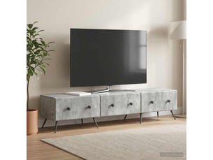 Meuble tv coloris gris 147 cm <strong></strong> <strong></strong>