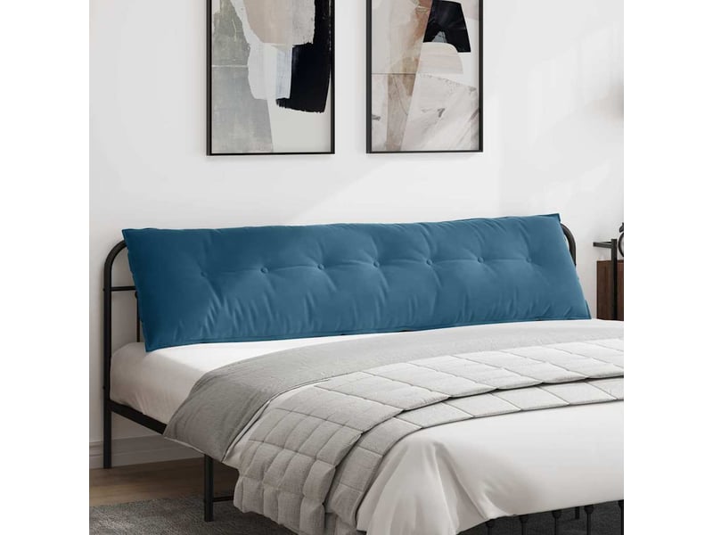  Coussin de dos, coussin de dossier bleu 200 x 50 cm tissu en velours côtelé cf54522  - Conforama B