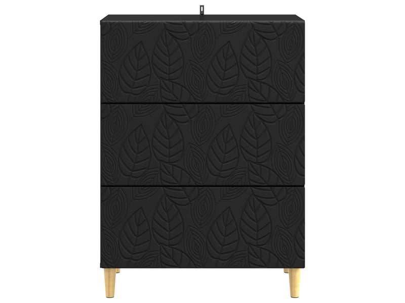  Armoire à tiroirs, rangement bureau noir 66 x 34,5 x 90 cm bois d'ingénierie shl5537  - Conforama E