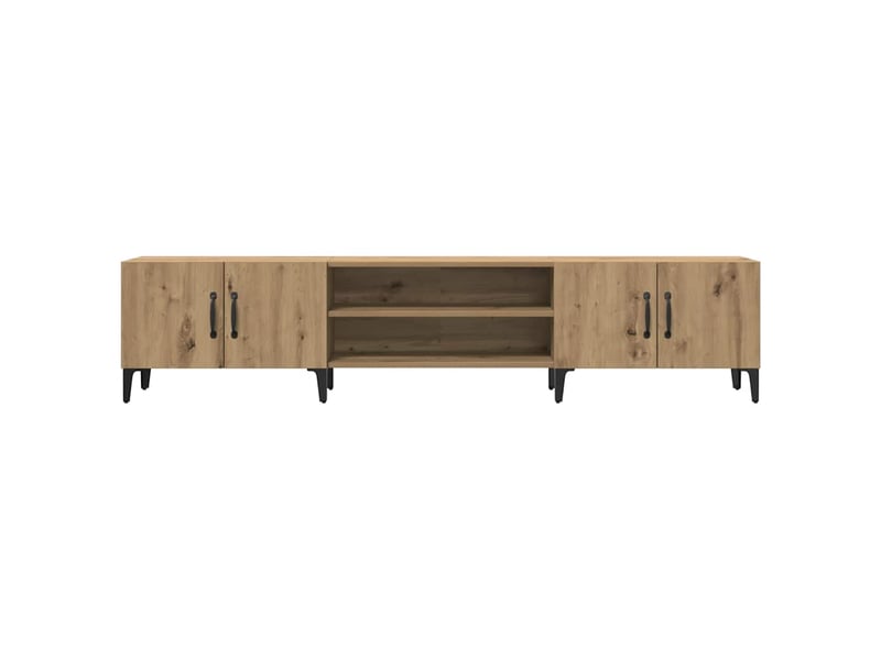  Meuble tv - banc tv - meuble de rangement chêne artisanal 180x31,5x40 cm bois d'ingénierie  - Conforama D