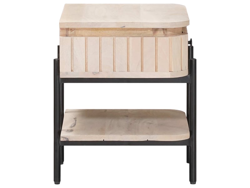  Table de chevet - cabinet de chevet - table de nuit faite main blanc 40 x 35 x 45 cm  - Conforama E